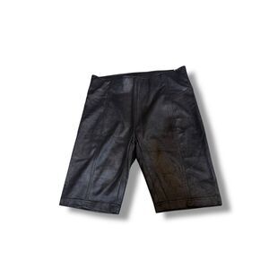 NWT Free People Black Faux Suede Biker Style Stretch Shorts XS